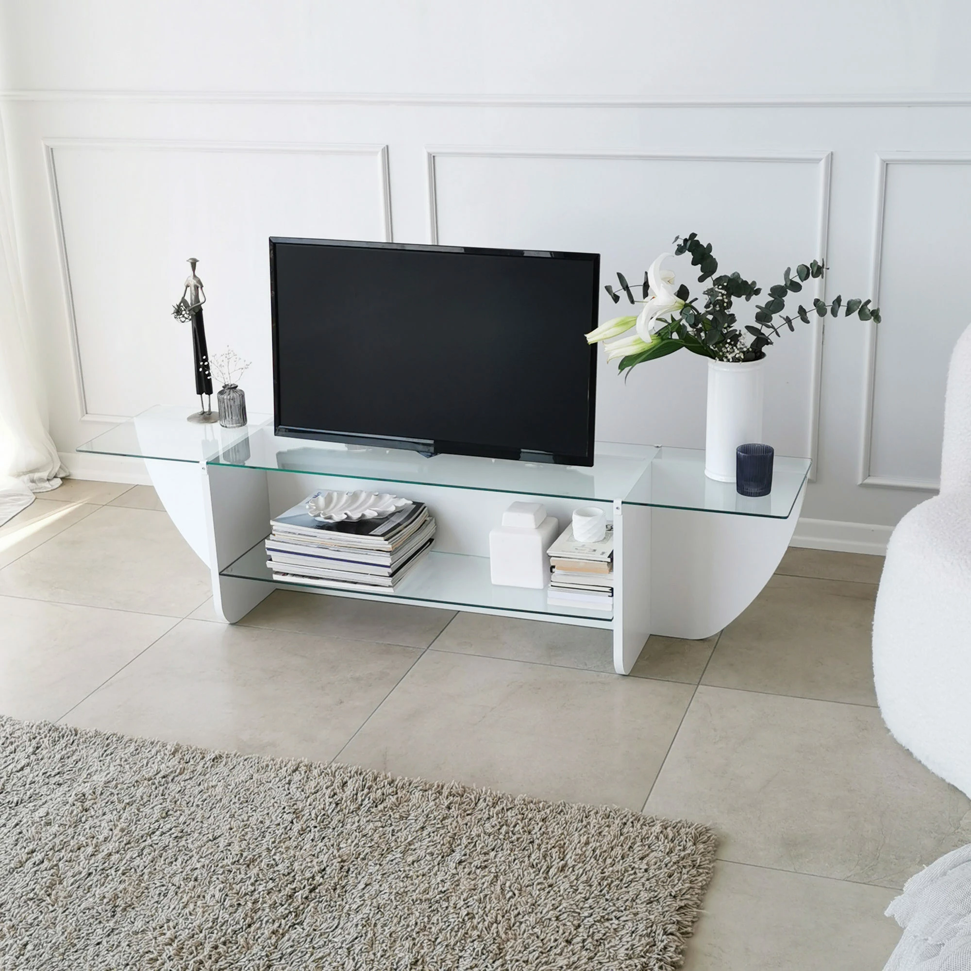 Komodë TV Hanah Home, Lily TV, e bardhë