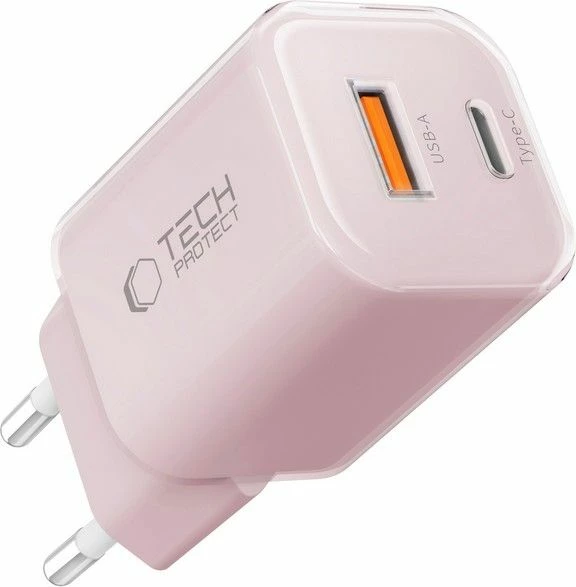 Karikues muri Tech-Protect NCM33W, 2 porta, 33W, Rozë