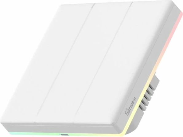 Switch muri i mençur SONOFF TX Ultimate T5-3C-86, Wi‑Fi, 3-kanal, RGB, i bardhë