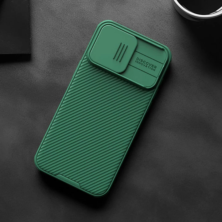 Mbështjellës Nillkin CamShield Pro Magnetic për iPhone 15 Pro, me mbrojtës kamere, Kaltër