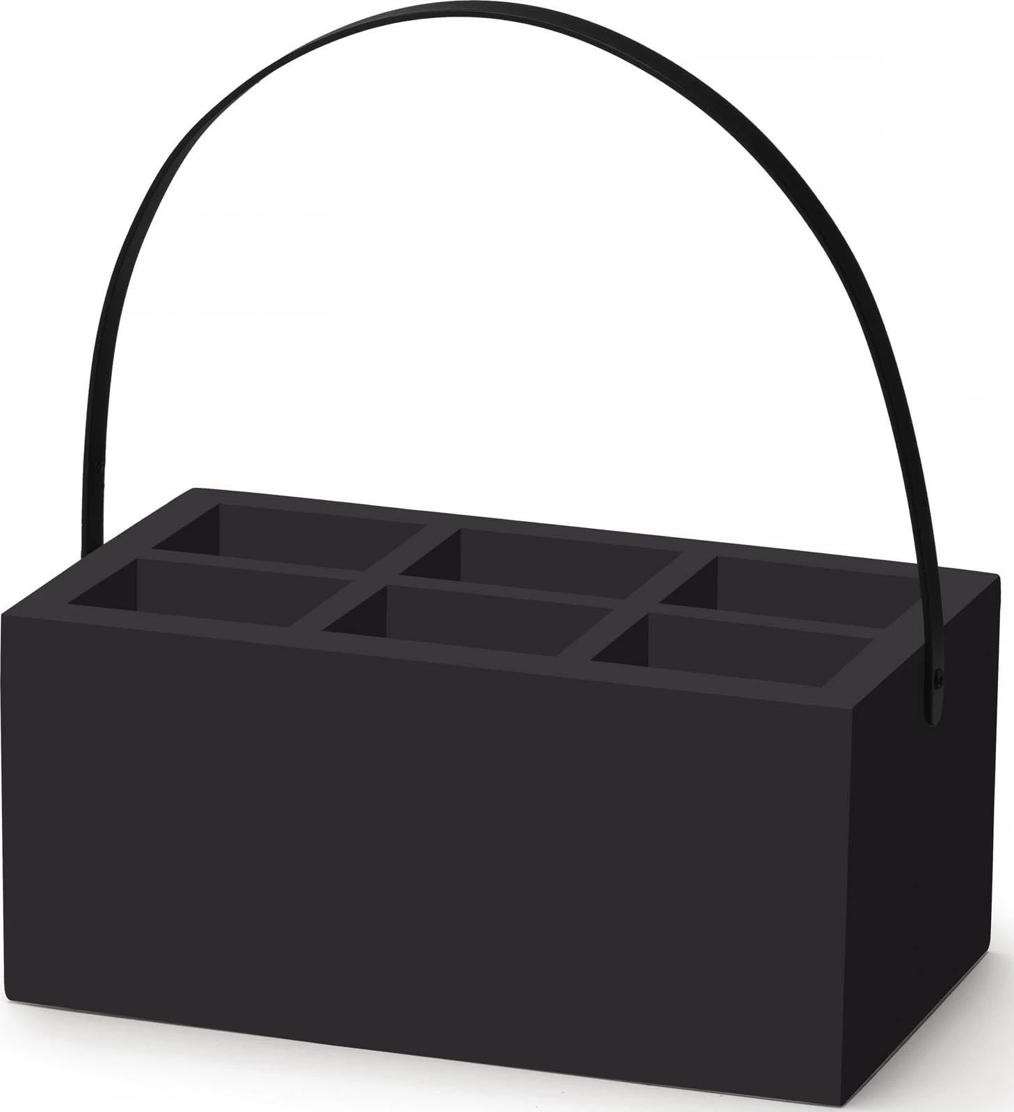 Mbajtëse takëmesh dhe pecetash, Fine Dine Madeira Black, 280x180x120 mm, dru, e zezë