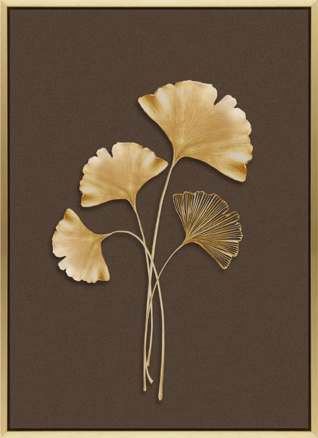 Pikturë dekorative CHENGO, kornizë druri, kanavacë, ngjyrë kafe-bezhë-ari, 32x42x4cm