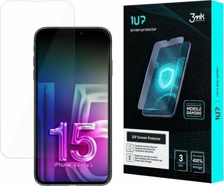 Foli mbrojtëse ekrani 3MK 1UP për iPhone 15 Plus 6.7\" (3 copë)