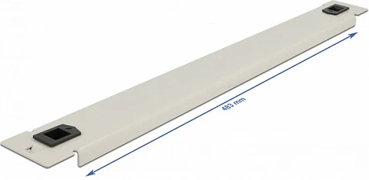 Panel i verbër DeLOCK 1U për rack 19", montim pa vegla, zi/gri
