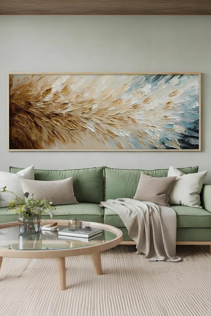 Pikturë dekorative me kornizë, Wallity, Artsmdfyty27-50120, shumëngjyrëshe, 50x120cm