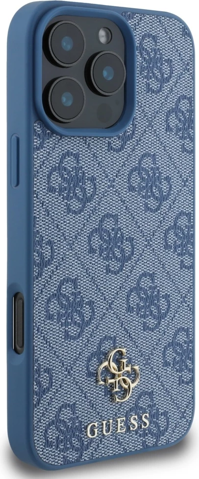 Mbështjellës Guess HC PU 4G Small 4G and Classic MagSafe për iPhone 16 Pro Max, Blu