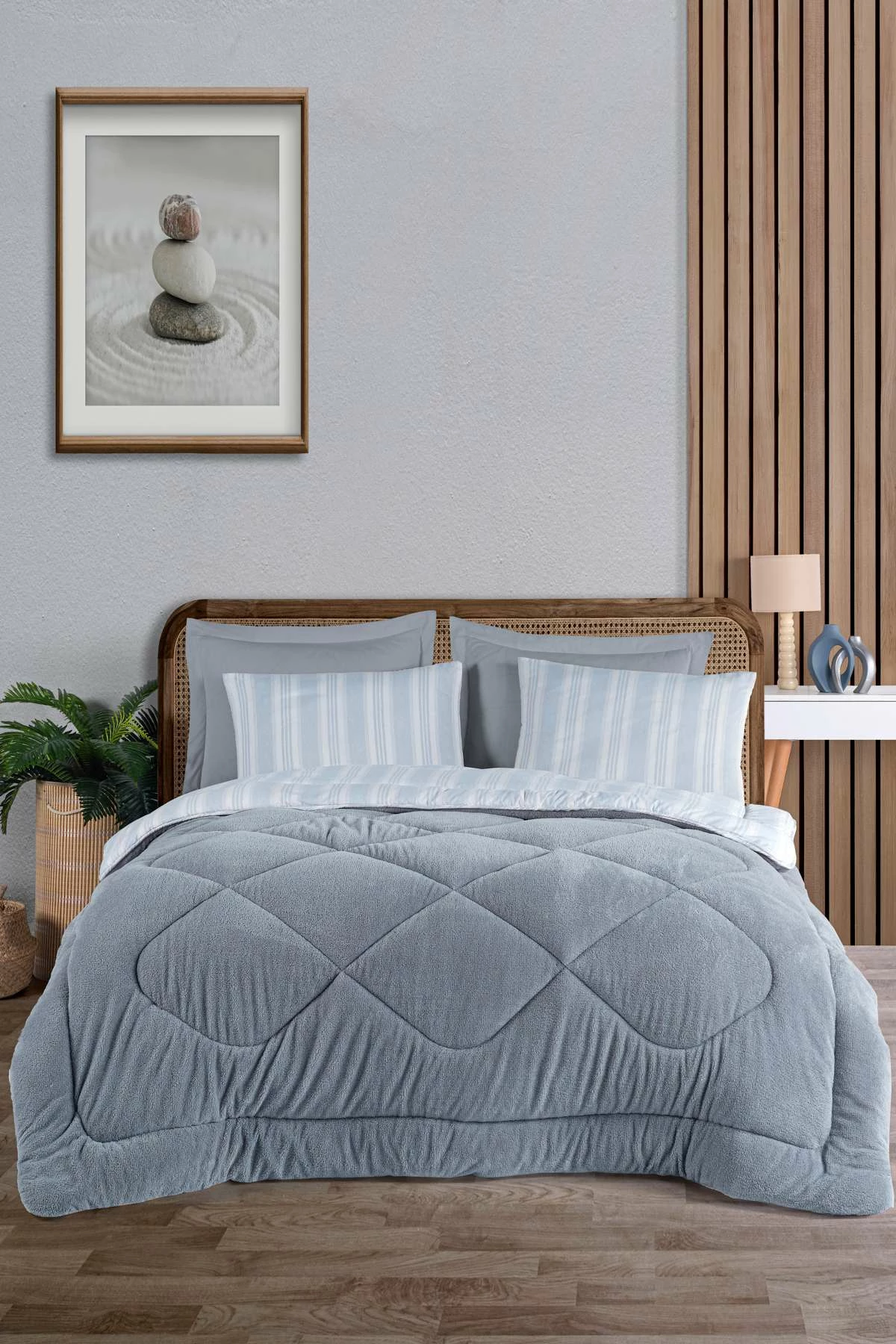 Set këllëfësh jastëku (2 copë), L'essentiel, Soft Line, ngjyrë gri