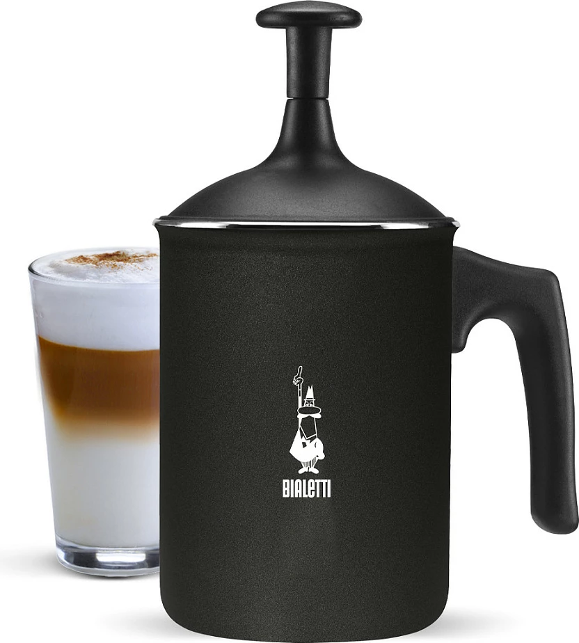 Frother manual Bialetti 00AGR394, alumini, 80 mm, 190 mm, e zezë