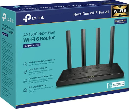 Router Wi‑Fi TP-Link Archer AX18, 4 antena, i zi