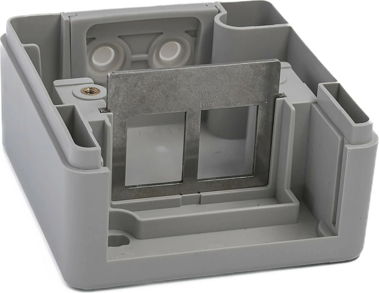 Kuti montimi sipërfaqësore Equip 2-Port Keystone, IP44, e hirtë