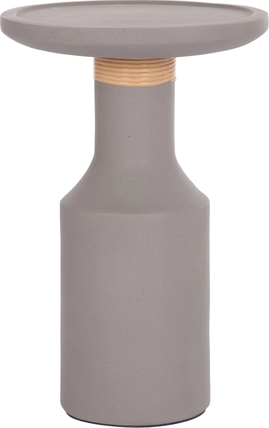 Tavolinë anësore TRED(T), çimento fibër, gri, ratan natyral, FH18169.03, 40x61cm