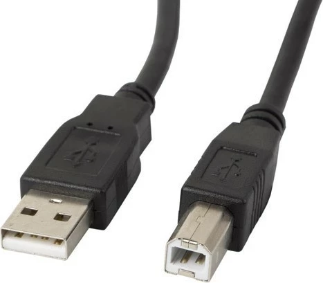 Kabëll USB-A në USB-B Lanberg 1m, 2.0, i zi