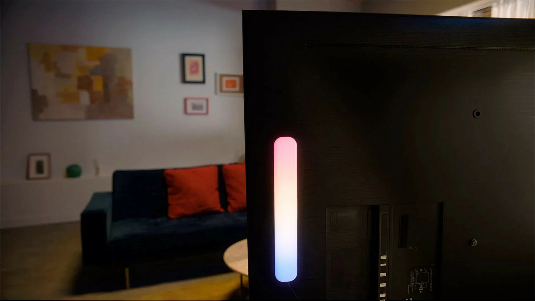 Llambë tavoline smart WiZ 8719514865211, LED 8.2W, multingjyrëshe RGB, Wi‑Fi/Bluetooth, paketë 2 copë, e zezë