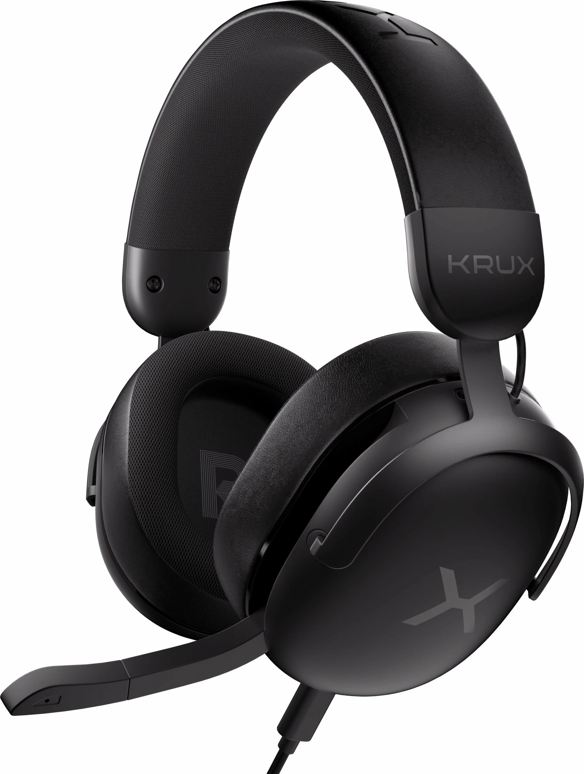 Kufje Krux Crave Pro Wireless KRXC013, USB/2.4GHz/BT, me mikrofon, zezë, set me receiver USB