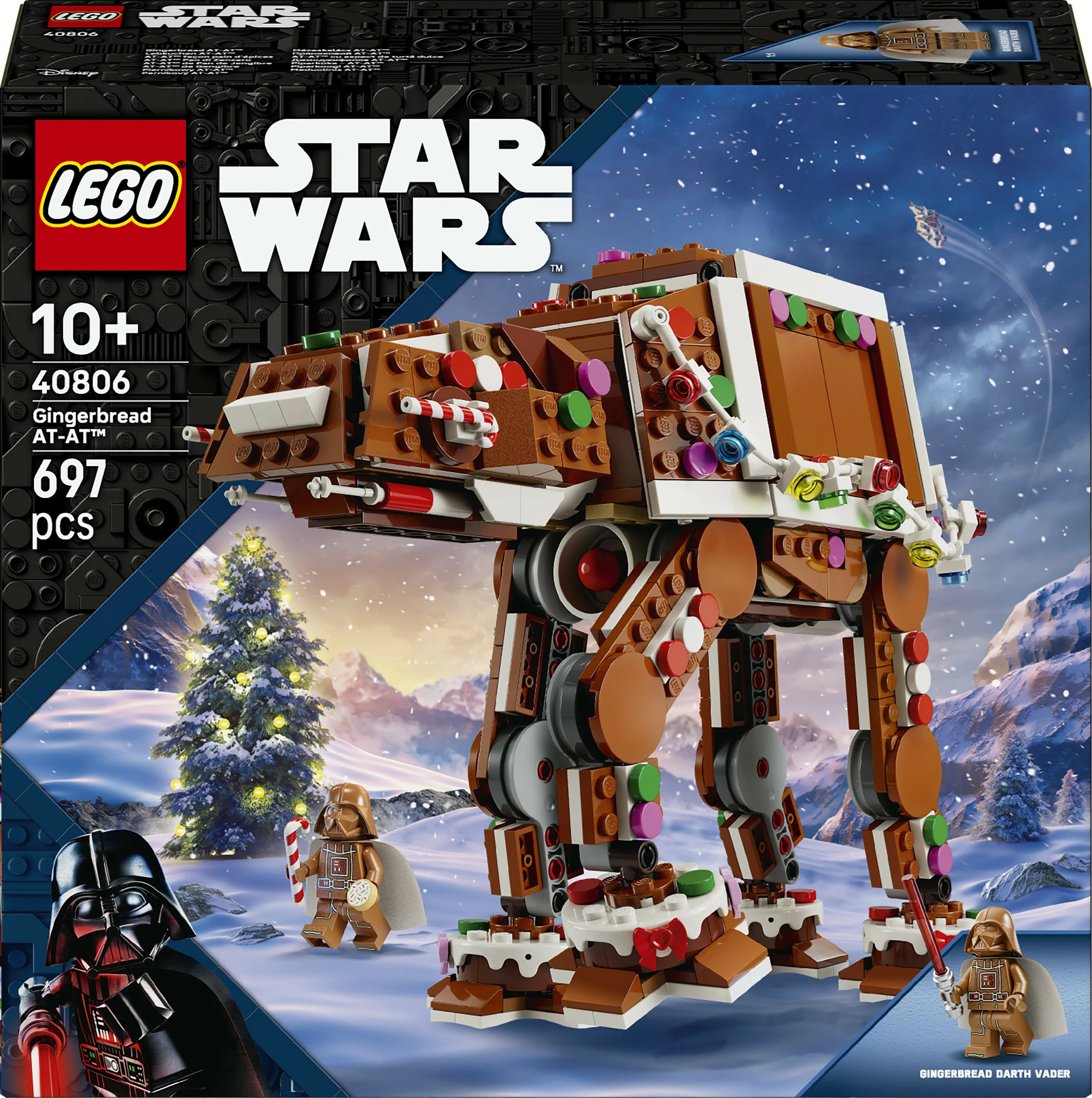 Set LEGO Star Wars 40806 Gingerbread AT-AT, 691 copa, 10+, shumëngjyrësh