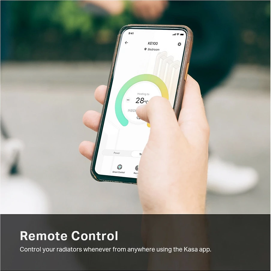 Valvul termostatike smart për radiator TP-Link Kasa, M30x1.5, 868 MHz, e bardhë