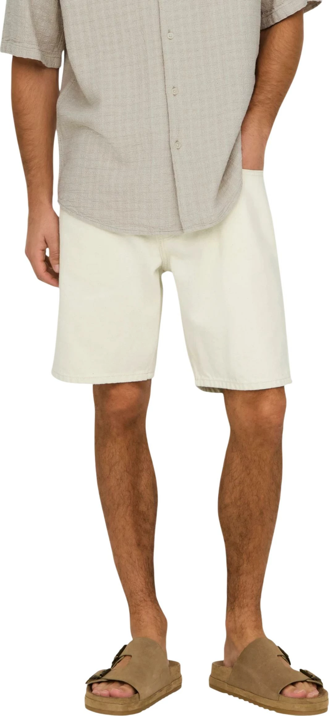 Shorce për meshkuj Only & Sons Onsedge Pim Dnm 2044, bezhë e çelët