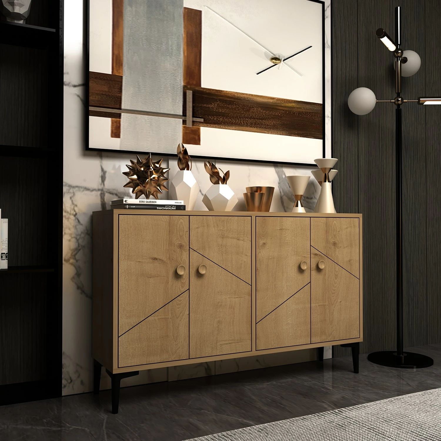 Komodë për TV, ngjyrë Sapphire Oak, Cria Hanah Home