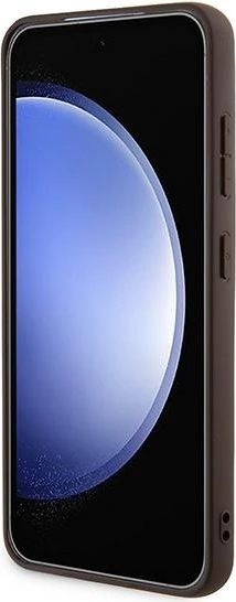 Mbështjellës Guess 4G Metal Gold Logo për Samsung Galaxy A55, Kafe