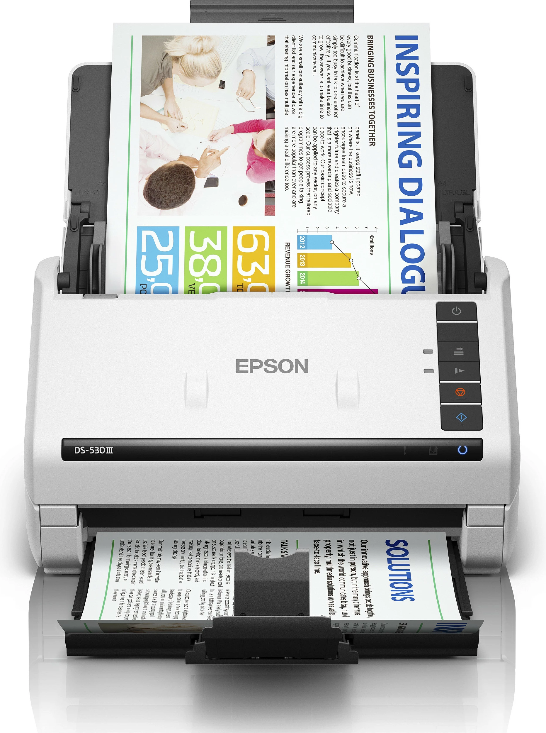 Skaner dokumentesh Epson WorkForce DS-530III, ADF, skanim dyanshëm, bardhë/gri
