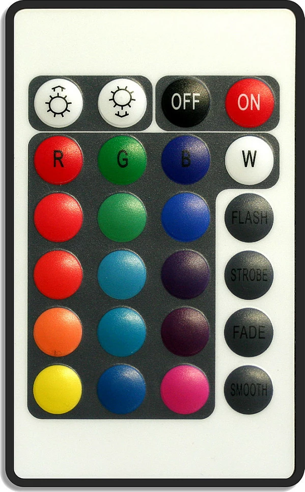 Kontroller për shirit LED RGB Nanoxia, IR wireless, 12V, zi/bardhë