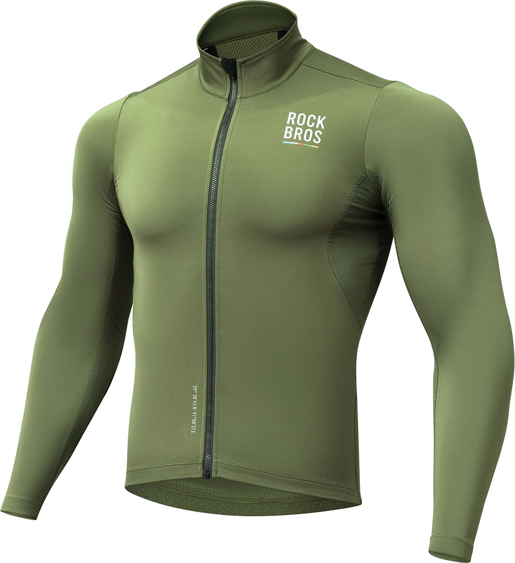 Dres çiklizmi Rockbros TLWT001 ROAD TO SKY, M, kundër erës, i izolum termik, gjelbër