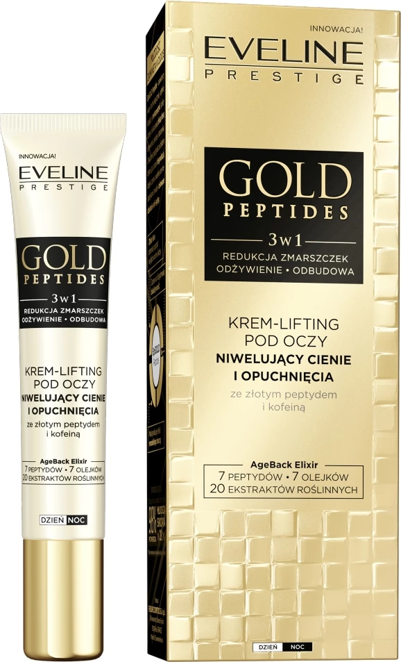 Krem për konturin e syve për femra Eveline Cosmetics Gold Peptides Eye Contour Lifting Cream, 20ml