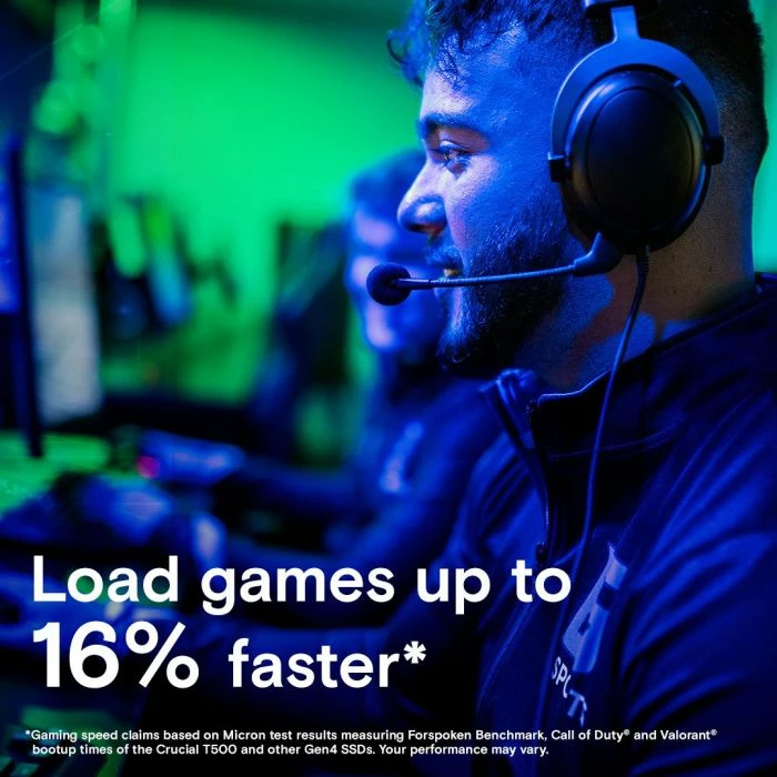 SSD CRUCIAL T700 1TB PCIe Gen5 NVMe M.2 2280, e zezë