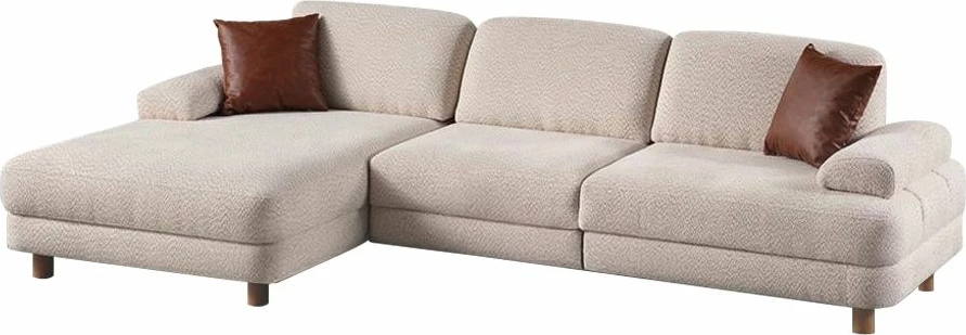 Kënd-sofë krevate Atelier del Sofa, kënd i majtë, ngjyrë krem