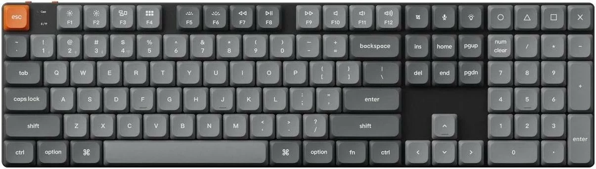 Tastierë Keychron K5 Max, Red Switch, Full Size, Ngjyrë e zezë