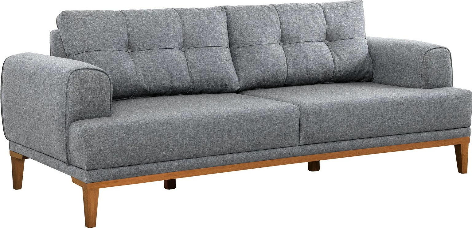 Set divani Atelier del Sofa, Vina, gri, këmbë dru Atlantic Pine