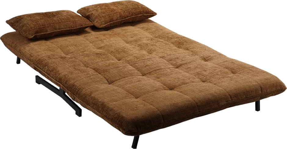 Divan i palosshëm dy ulëse, ngjyrë mustard, ESCADA, 142x88x86cm