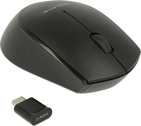 Maus wireless DeLOCK 12526, 1000 DPI, nano receiver USB-C, i zi