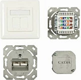 Prizë rrjeti Synergy21 S216357, 2x RJ-45, Cat6a, e bardhë