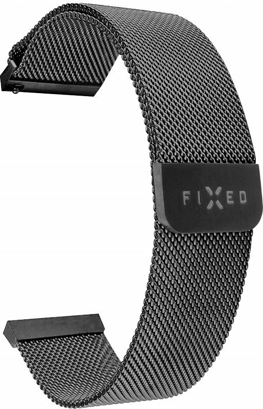 Rrip Smartwatch Fixed Mesh FIXMEST-18MM-BK 18mm me Quick Release, kapëse magnetike, çelik inox, i zi