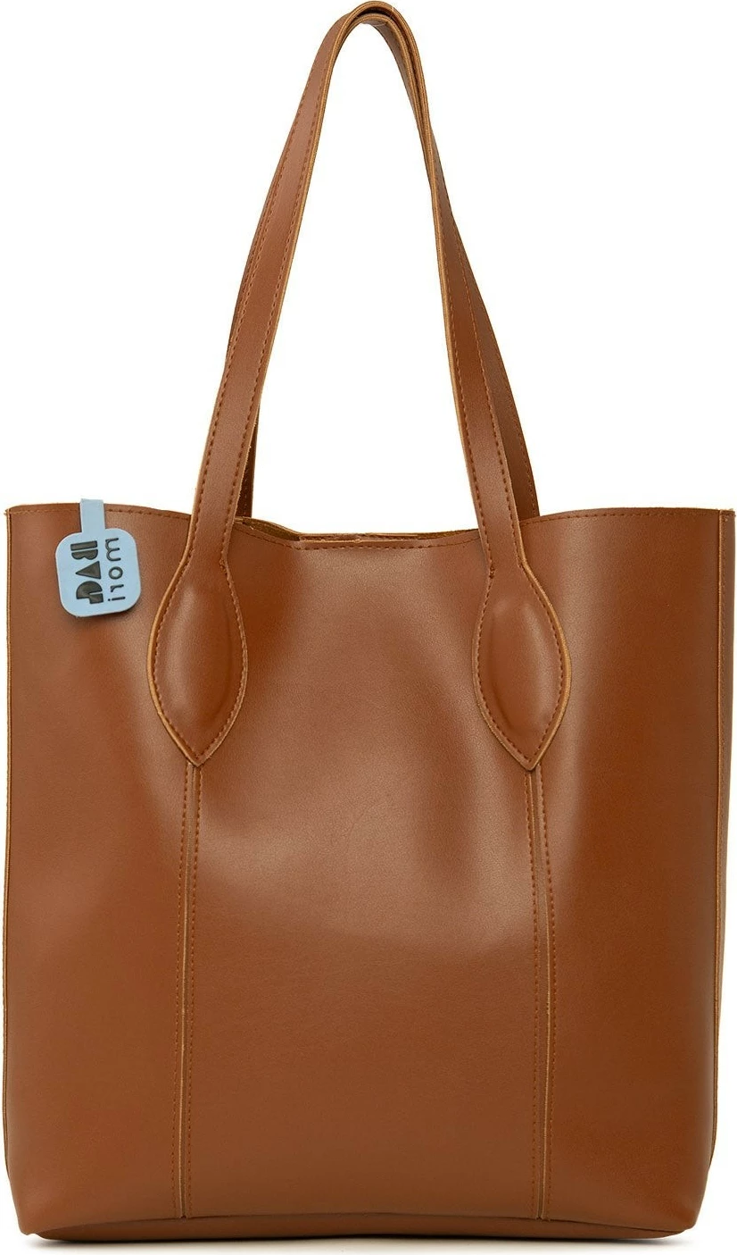 Çantë tote lëkurë artificiale, ngjyrë camel, Zoozie Bags, M000008169