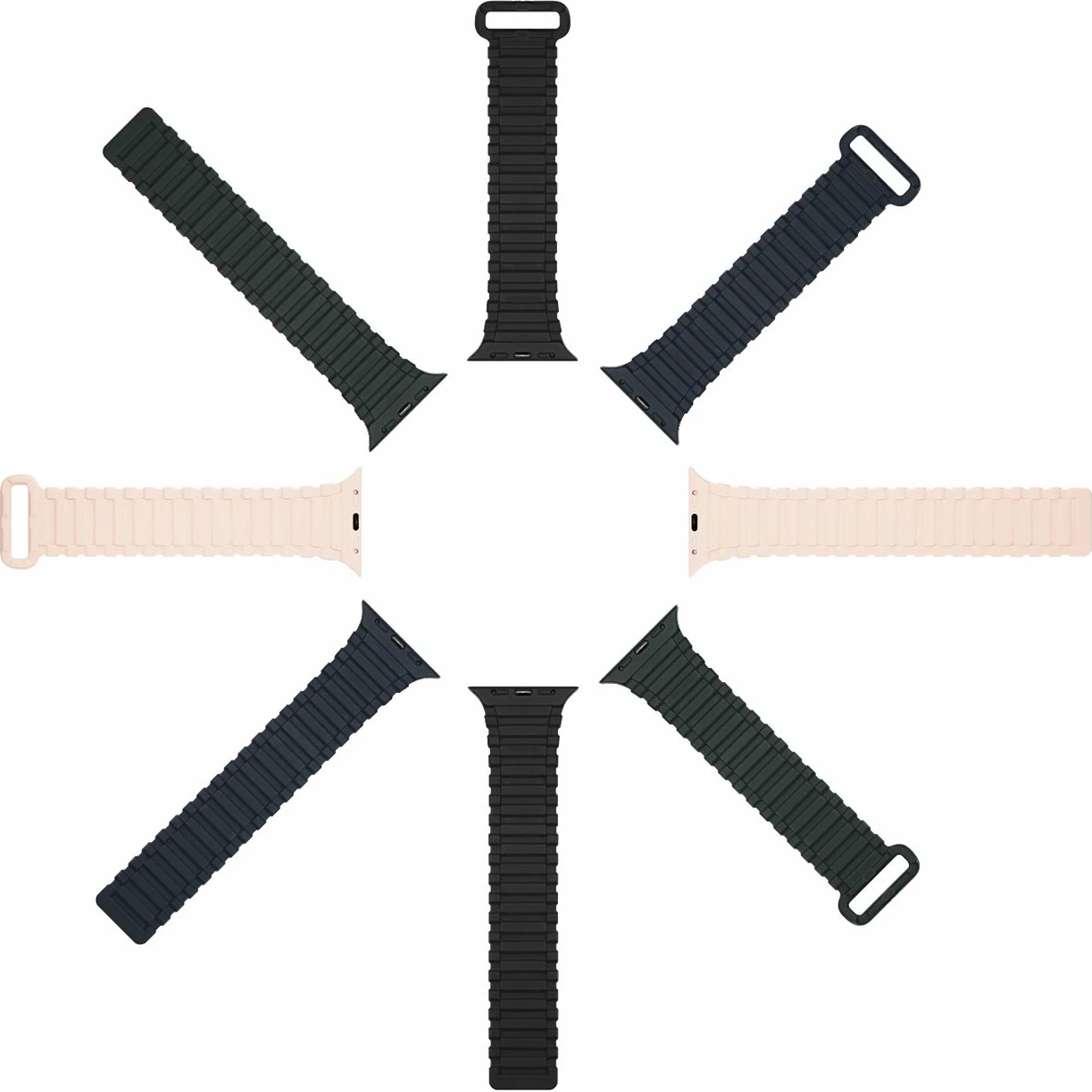 Rrip silikoni magnetik për Apple Watch Dux Ducis Armor, 38/40/41mm, zi-portokalli