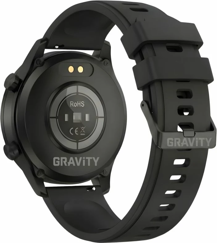 Smartwatch Gravity GT10-4, dy rripa, e zezë