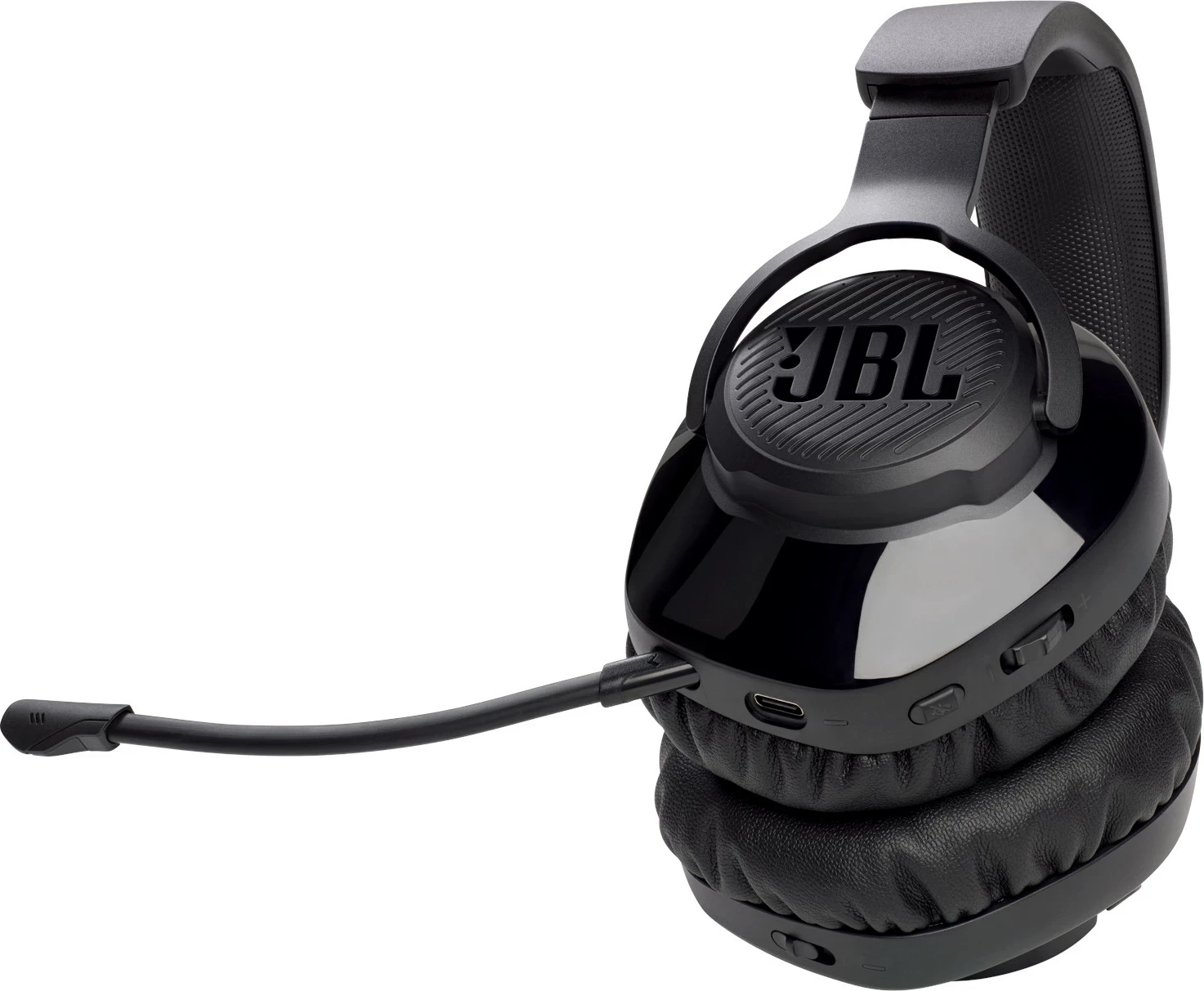 Kufje JBL Quantum 350 wireless gaming over-ear, të zeza, me mikrofon të shkëputshëm