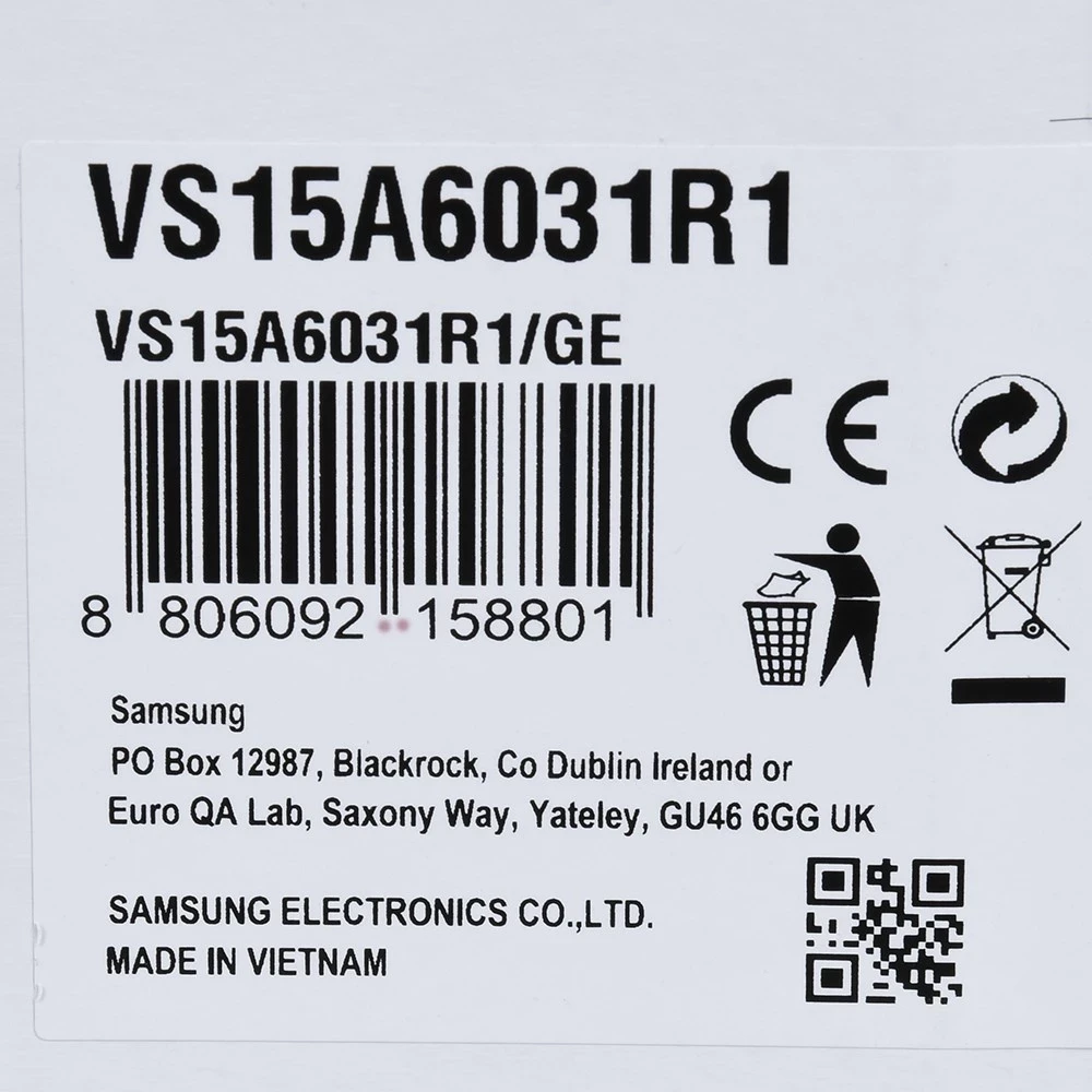 Pastrues baterik Samsung VS15A6031R1, pa qese, 0.8 L, 410 W, i zi dhe jeshil