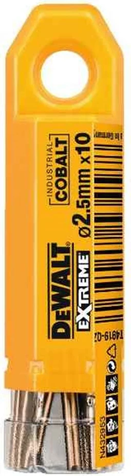 Burgji HSS-E kobalti Dewalt DT4918 2.0 mm, set 10 copë