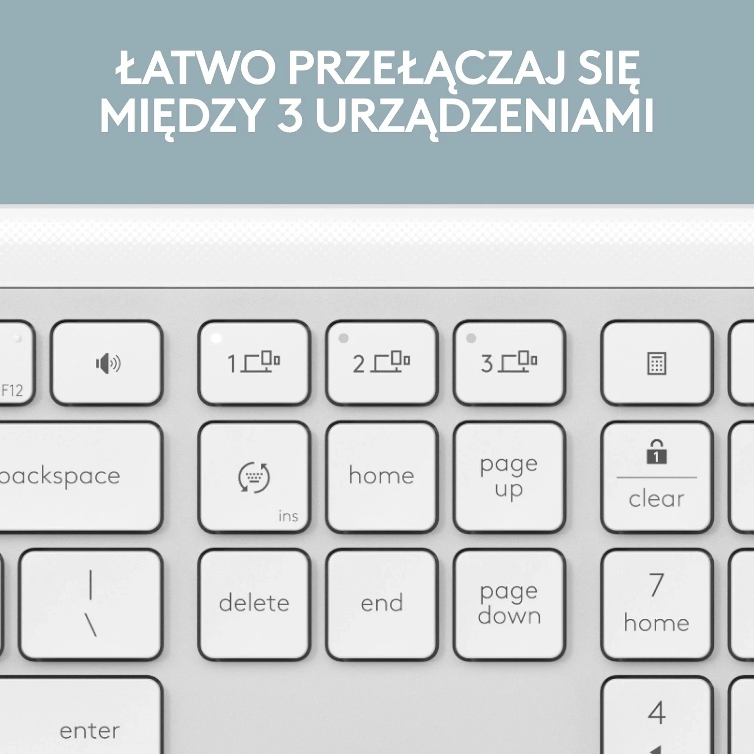 Tastierë pa tel Logitech K950, e bardhë