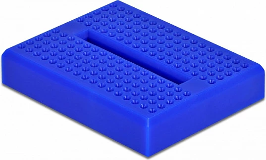 Breadboard mini DeLOCK 170 kontakte, 46x36x10 mm, blu