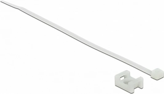 Lidhëse kabllosh DeLOCK 18883, nylon, 200mm x 3.6mm, 10 copë, e bardhë