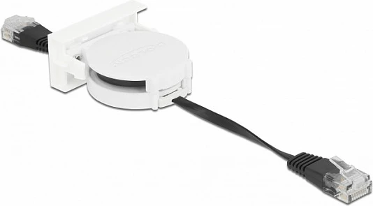 Modul kabllo rrjeti DeLOCK Easy 45, RJ45 Cat5e, 0.62 m, e tërheqshme, zi/bardhë