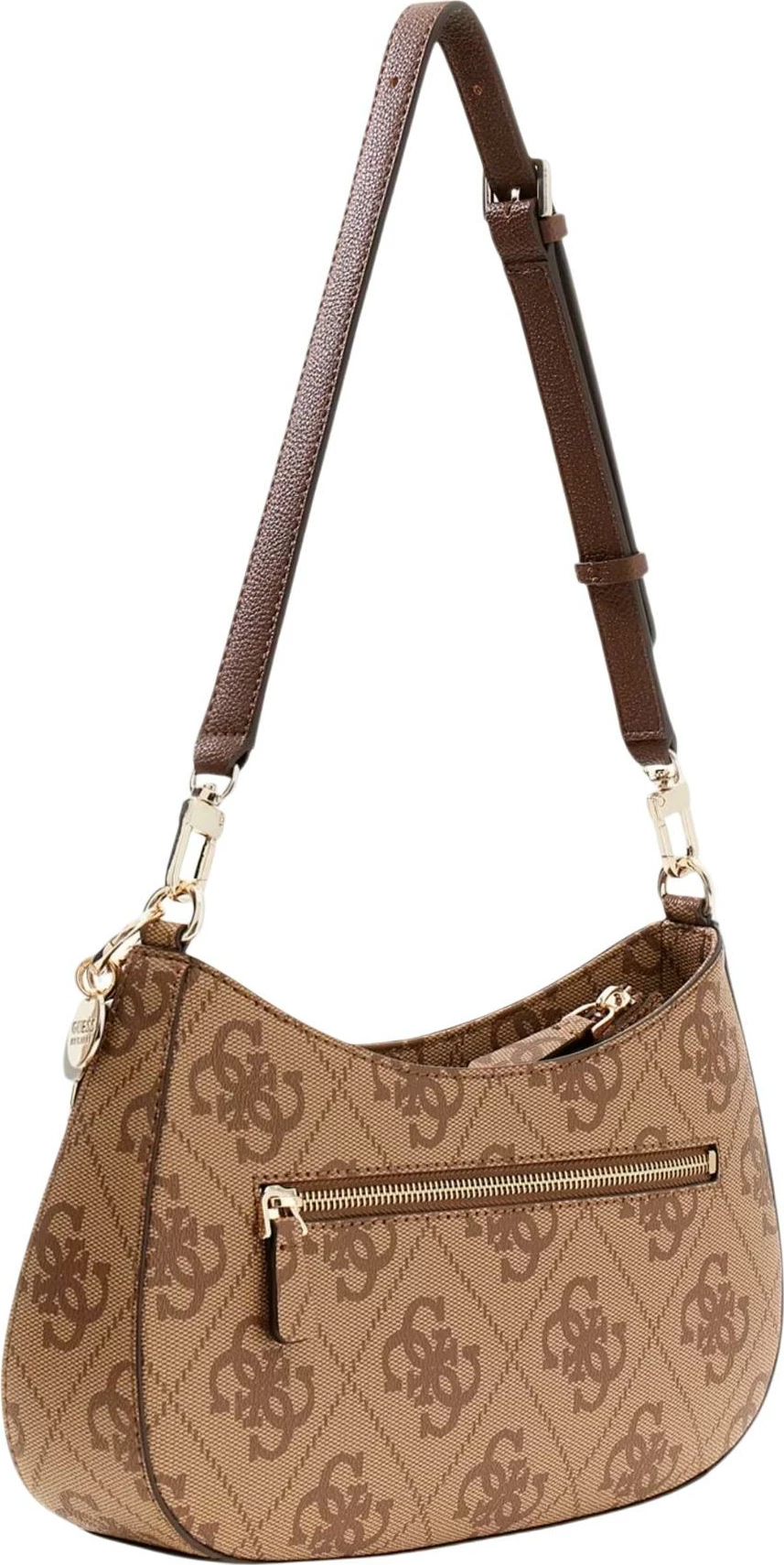 Çantë krahu për femra Guess ELSIE HWSS96 72180, e bardhë-kafe