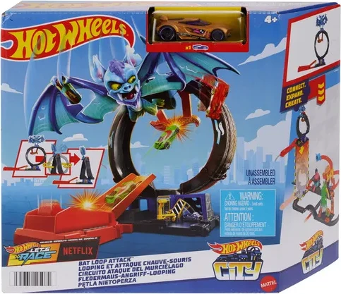 Hot Wheels City Bat Loop Attack Playset