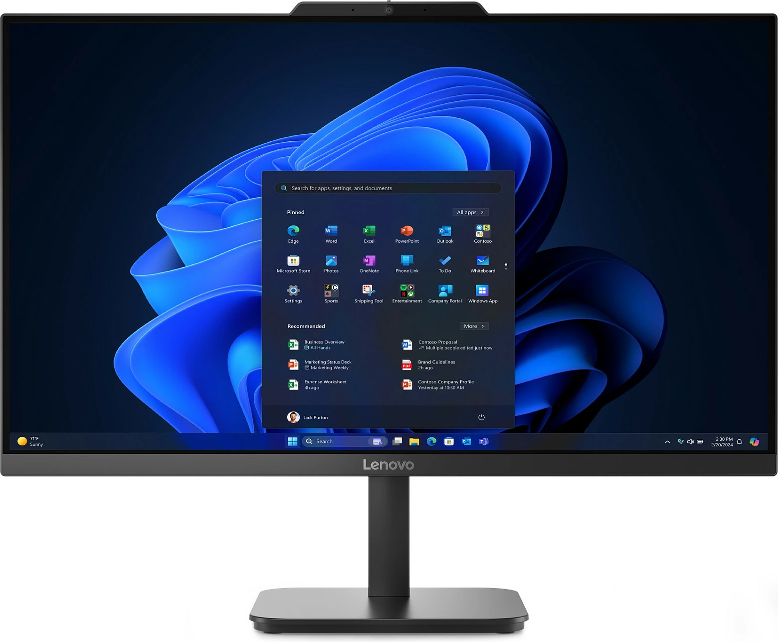 Kompjuter All-in-One Lenovo V100, 23.8" Full HD, Intel N, 16GB RAM, 512GB, Windows 11 Pro, Eclipse Black
