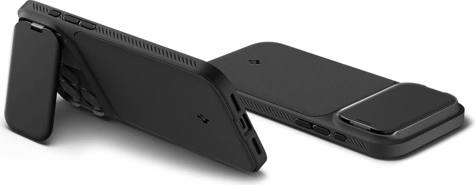 Mbështjellës MagSafe Spigen Optik Armor për iPhone 17 Pro Max me kapak rrëshqitës kamere TPU+PC i zi