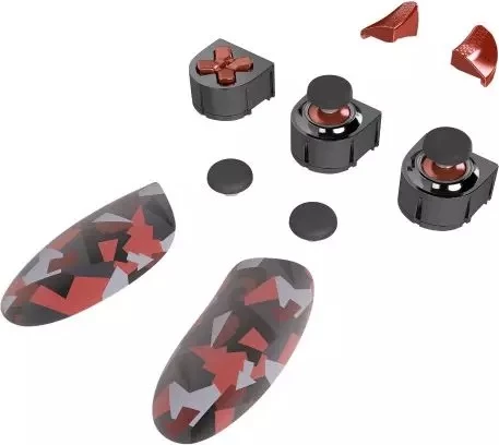 Set module për kontrollor Thrustmaster ESWAP X Red Color Pack, 7 module + 2 kapakë mini-stick, Hot Swap, për Xbox/PC, kuqe kamuflazh